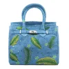 Denim Leaves Tote