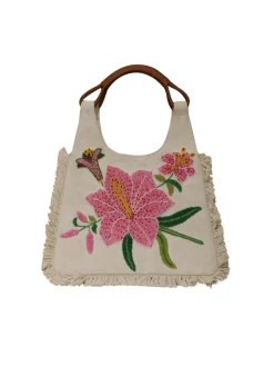 Floral Fringe Tote
