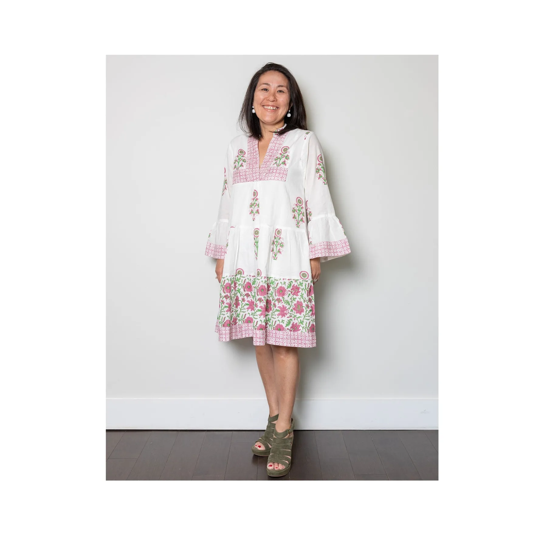 Floral Pink and Green