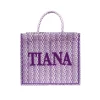 Hand Block Printed Tote - Purple