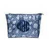 Navy Floral Cosmetic Pouch