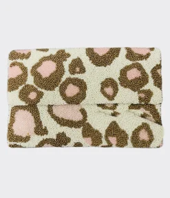 Sample: Animal print pink clutch