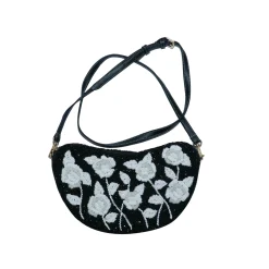 Sample: Black floral crossbody