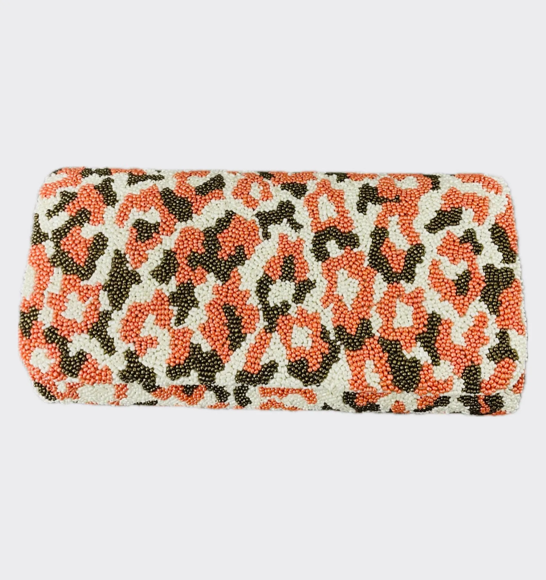 Sample: Coral Bronze Ivory Clutch
