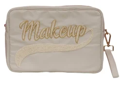 Sample MAKEUP beige cosmetic Nylon bag