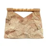 Wood Beads Bamboo Handle